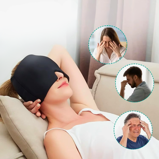 Kühlende Kopfschmerz-Maske